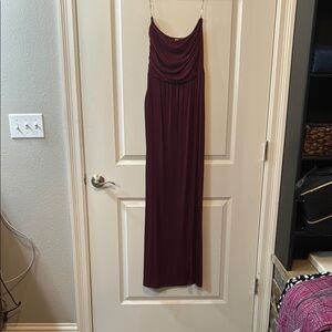 Zenana Outfitter Strapless Gray Maxi Dress with pockets size s never worn